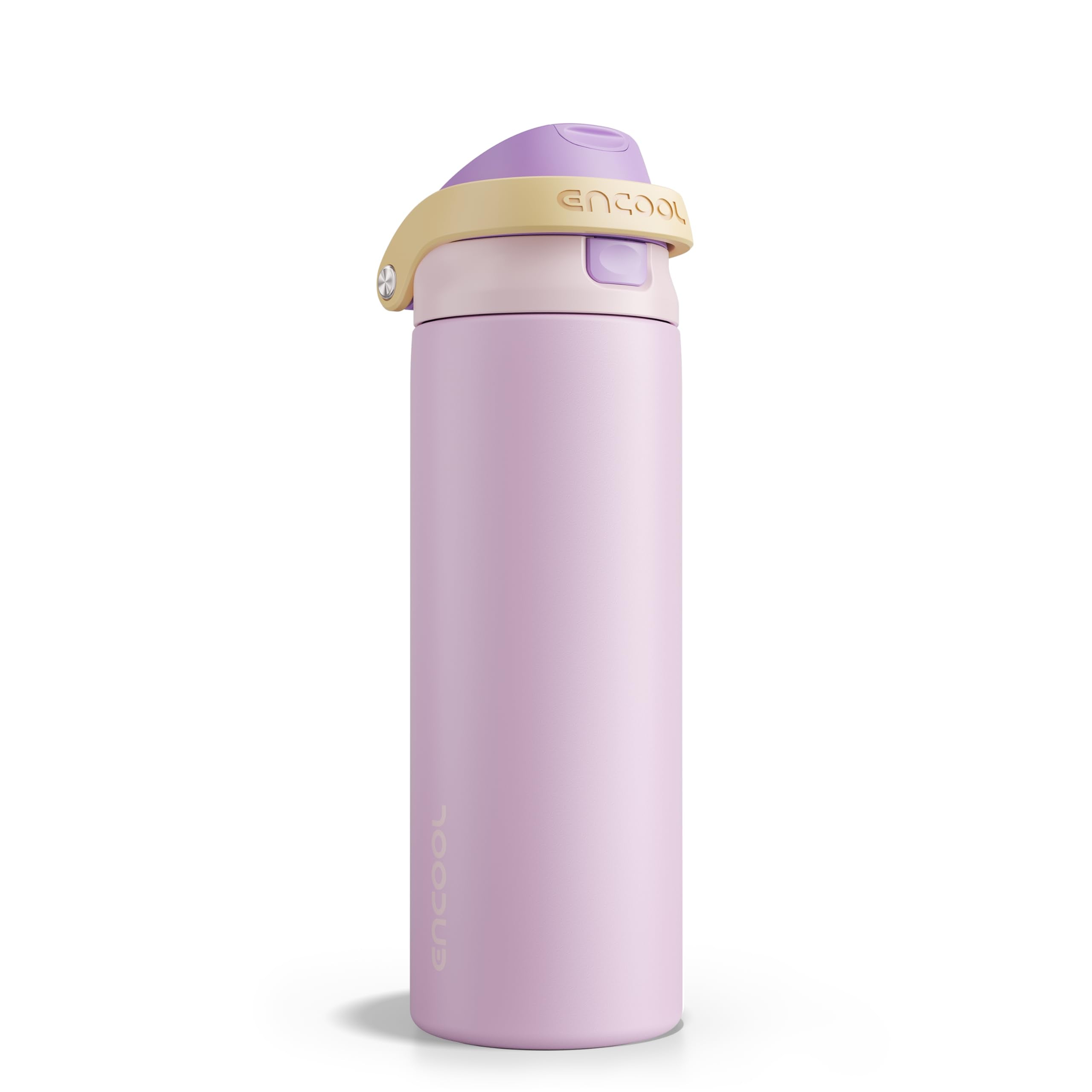 ENCOOL Leakproof Insulated Water Bottle with Straw Dual-Sip Water Bottle Bag-Safe Design for Work, Commute & Gym – Keeps Drinks Cold All Day, 24 oz, Powder Blue