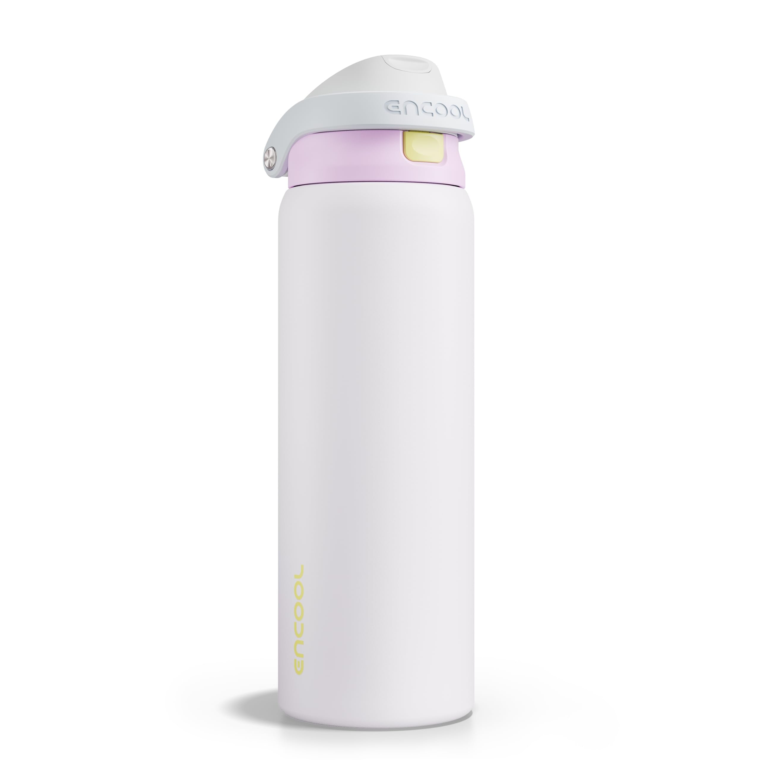 ENCOOL Leakproof Insulated Water Bottle with Straw Dual-Sip Water Bottle Bag-Safe Design for Work, Commute & Gym – Keeps Drinks Cold All Day, 24 oz, Powder Blue