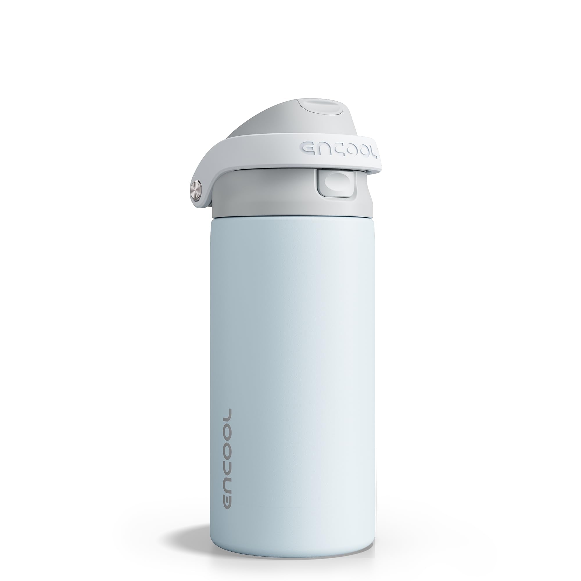 ENCOOL Leakproof Insulated Water Bottle with Straw Dual-Sip Water Bottle Bag-Safe Design for Work, Commute & Gym – Keeps Drinks Cold All Day, 24 oz, Powder Blue