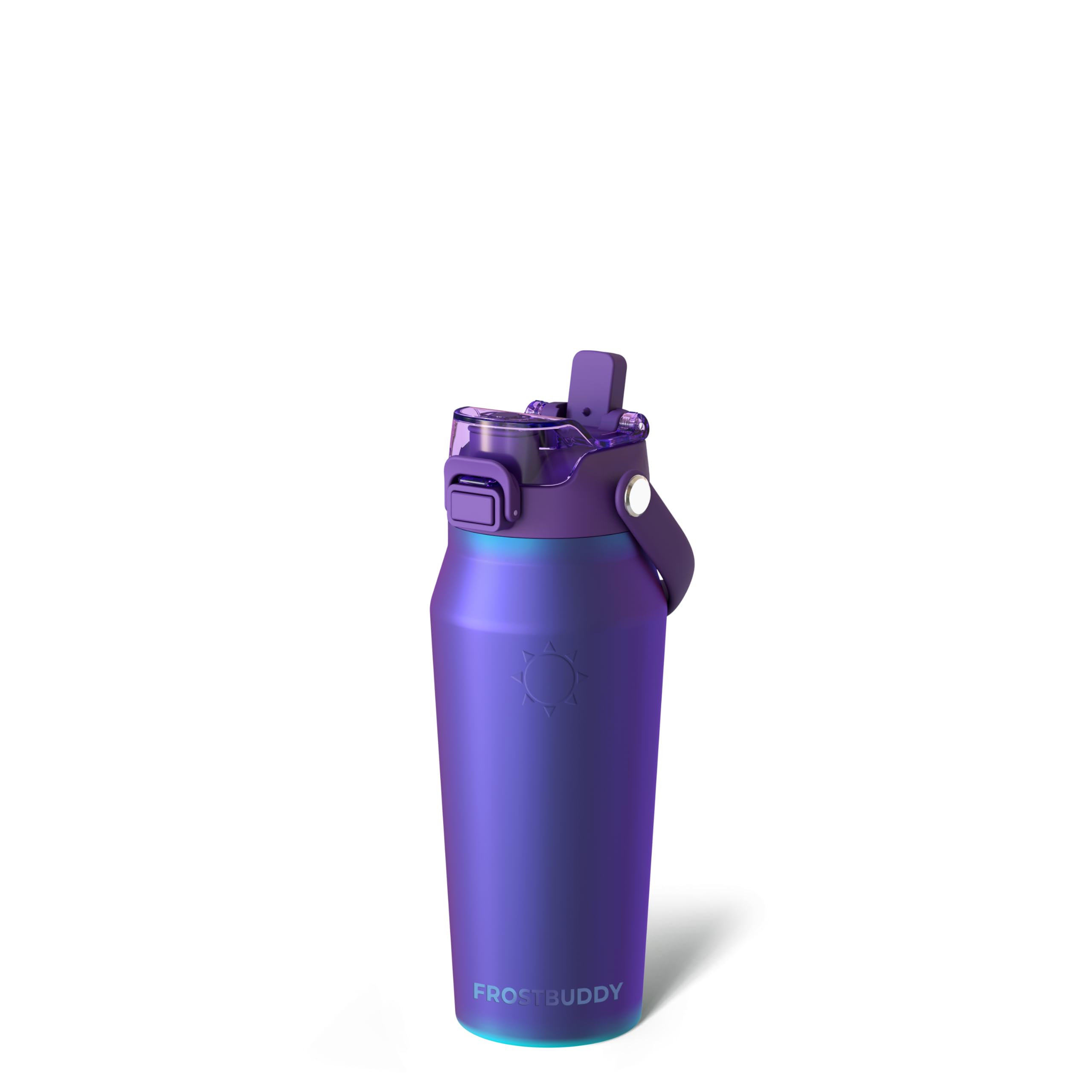 Frost Buddy 16oz Insulated Water Bottle with Straw & Chug Lid | Leak-Proof Stainless Steel | 24-Hours Cold | Sweat-Proof, Cup Holder Friendly | Ideal for Gym, Travel, Sports & Everyday Hydration