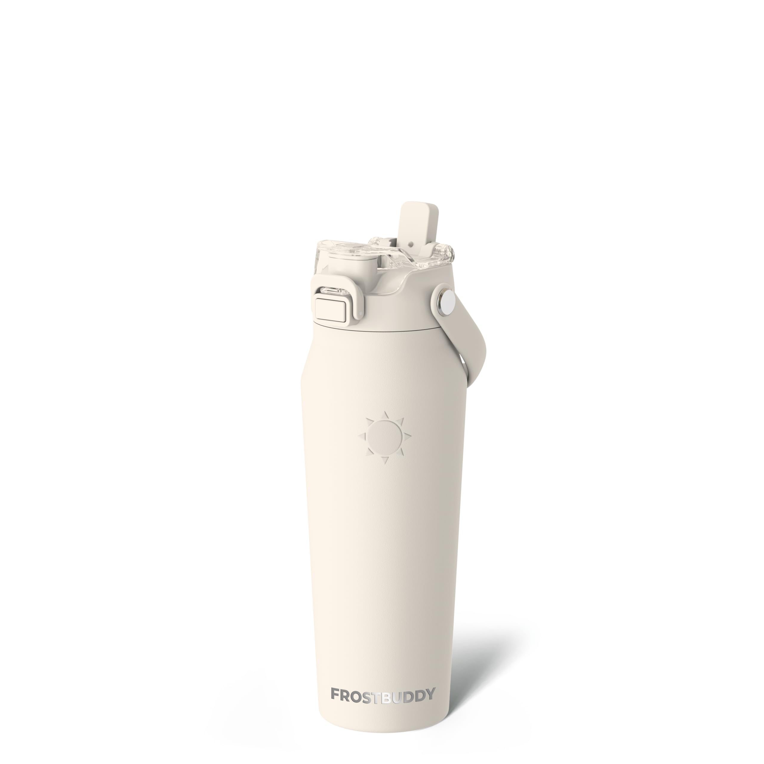 Frost Buddy 16oz Insulated Water Bottle with Straw & Chug Lid | Leak-Proof Stainless Steel | 24-Hours Cold | Sweat-Proof, Cup Holder Friendly | Ideal for Gym, Travel, Sports & Everyday Hydration