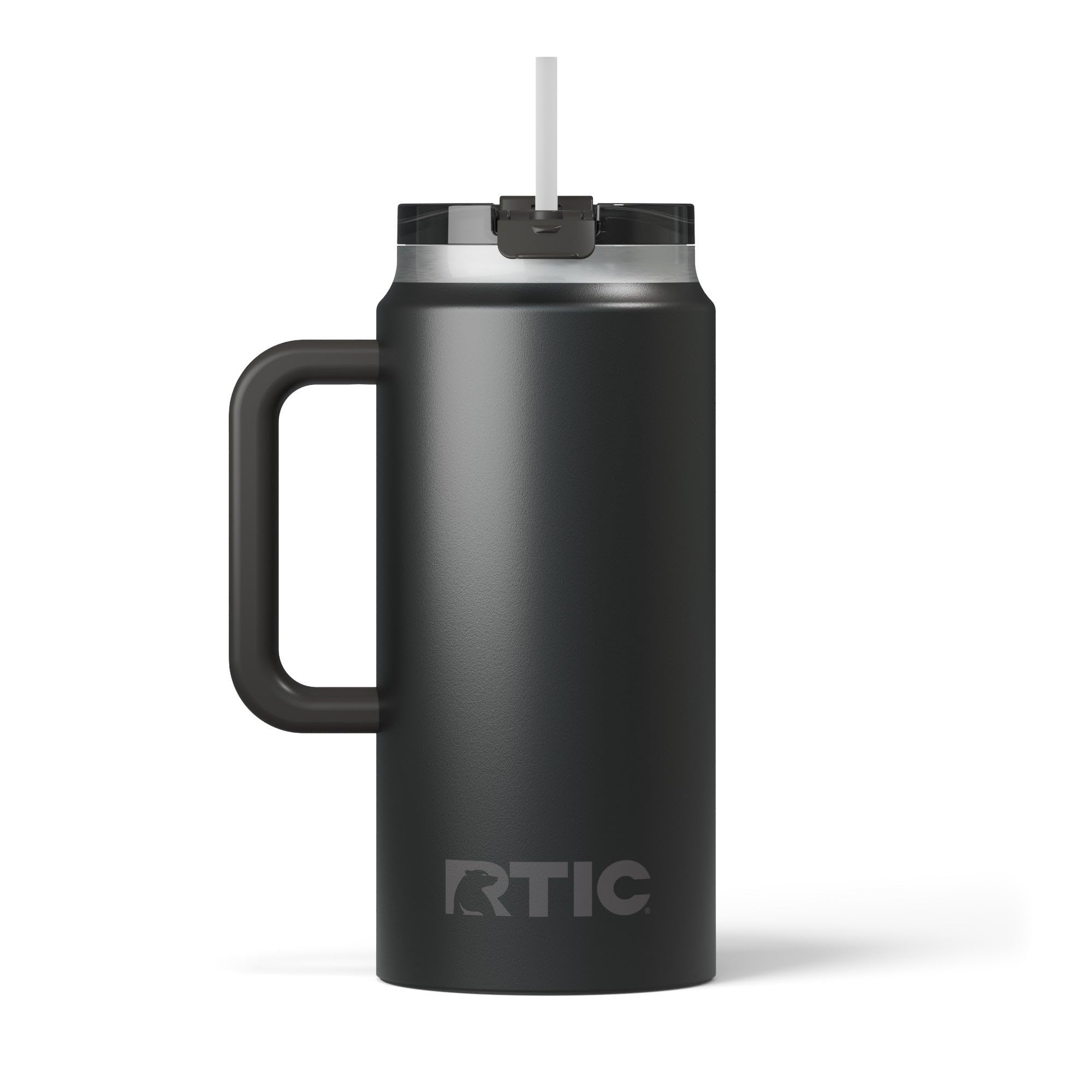 urbana Info RTIC 64 oz Ceramic Lined Insulated Road Trip Tumbler, Leak-Resistant Lid, White