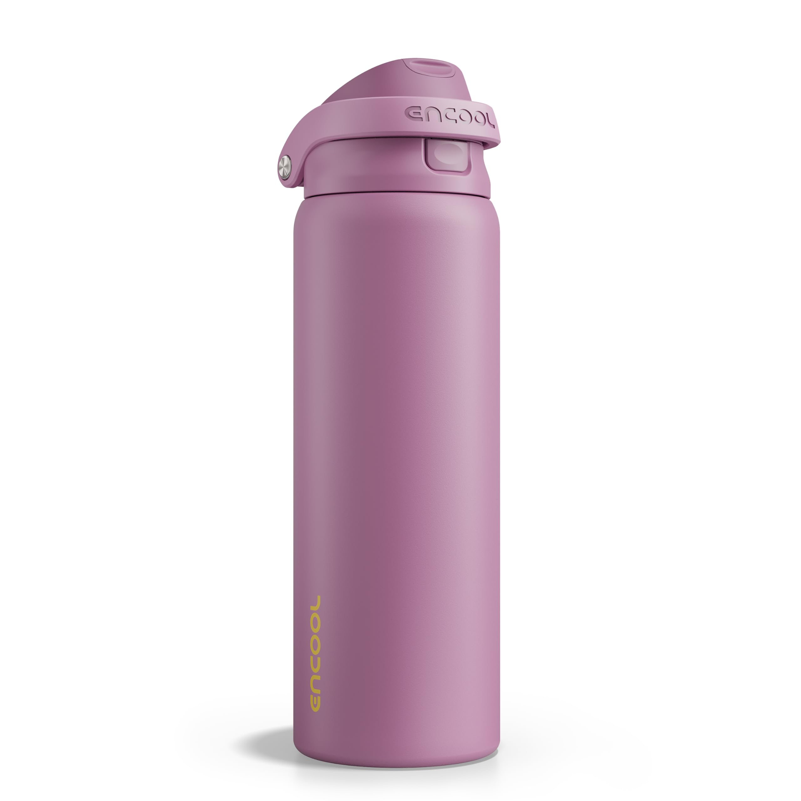 ENCOOL Leakproof Insulated Water Bottle with Straw Dual-Sip Water Bottle Bag-Safe Design for Work, Commute & Gym – Keeps Drinks Cold All Day, 24 oz, Powder Blue