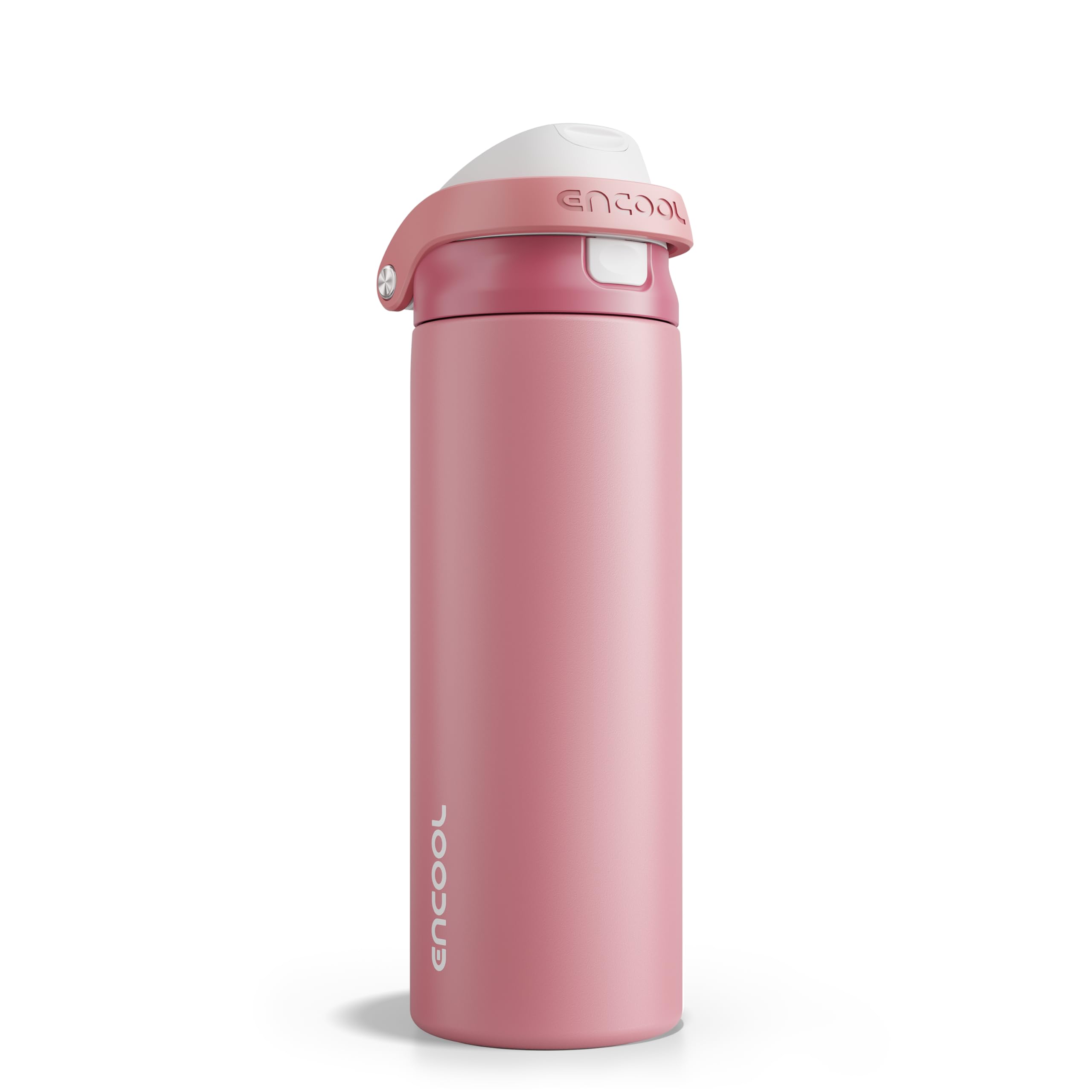 ENCOOL Leakproof Insulated Water Bottle with Straw Dual-Sip Water Bottle Bag-Safe Design for Work, Commute & Gym – Keeps Drinks Cold All Day, 24 oz, Powder Blue