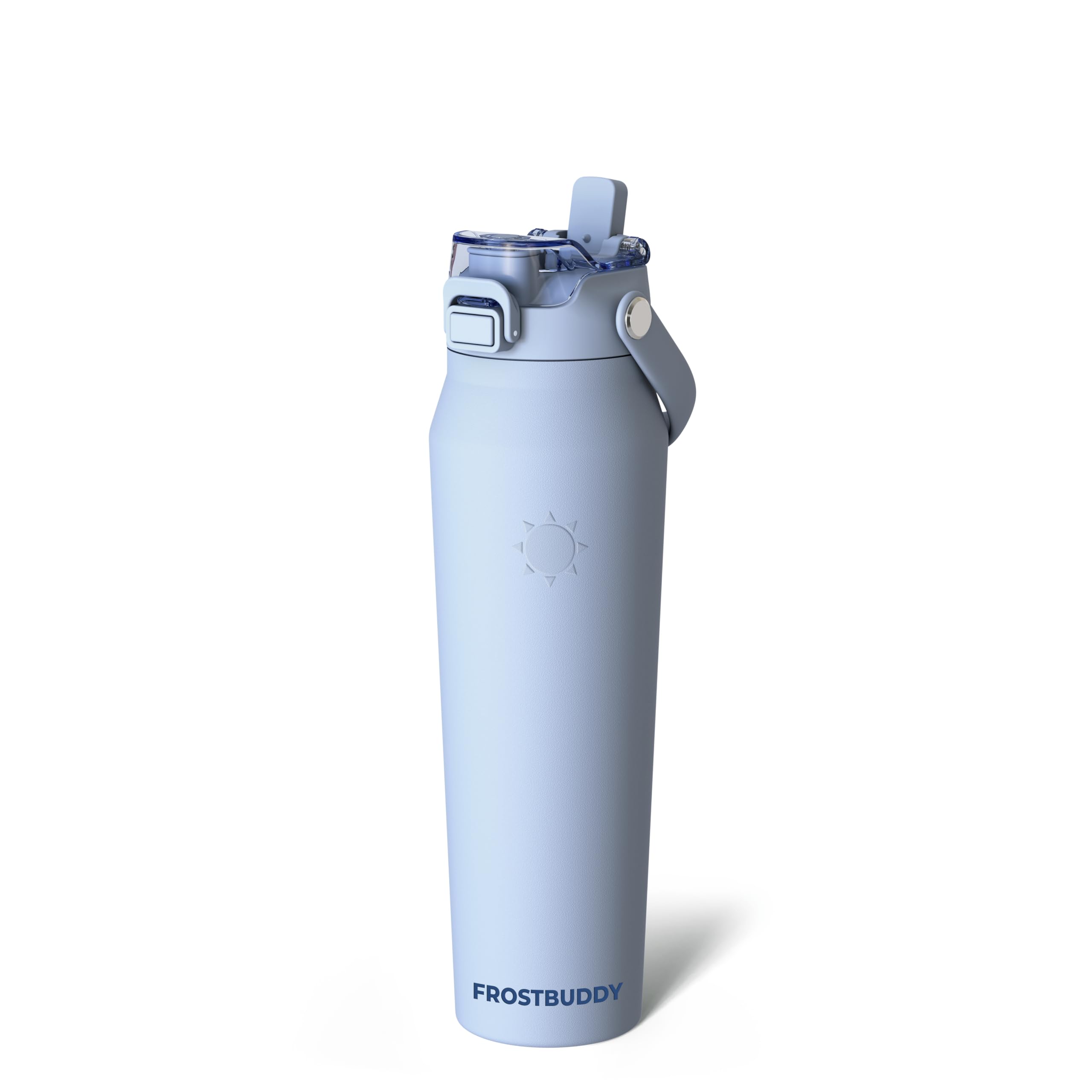 Frost Buddy 16oz Insulated Water Bottle with Straw & Chug Lid | Leak-Proof Stainless Steel | 24-Hours Cold | Sweat-Proof, Cup Holder Friendly | Ideal for Gym, Travel, Sports & Everyday Hydration