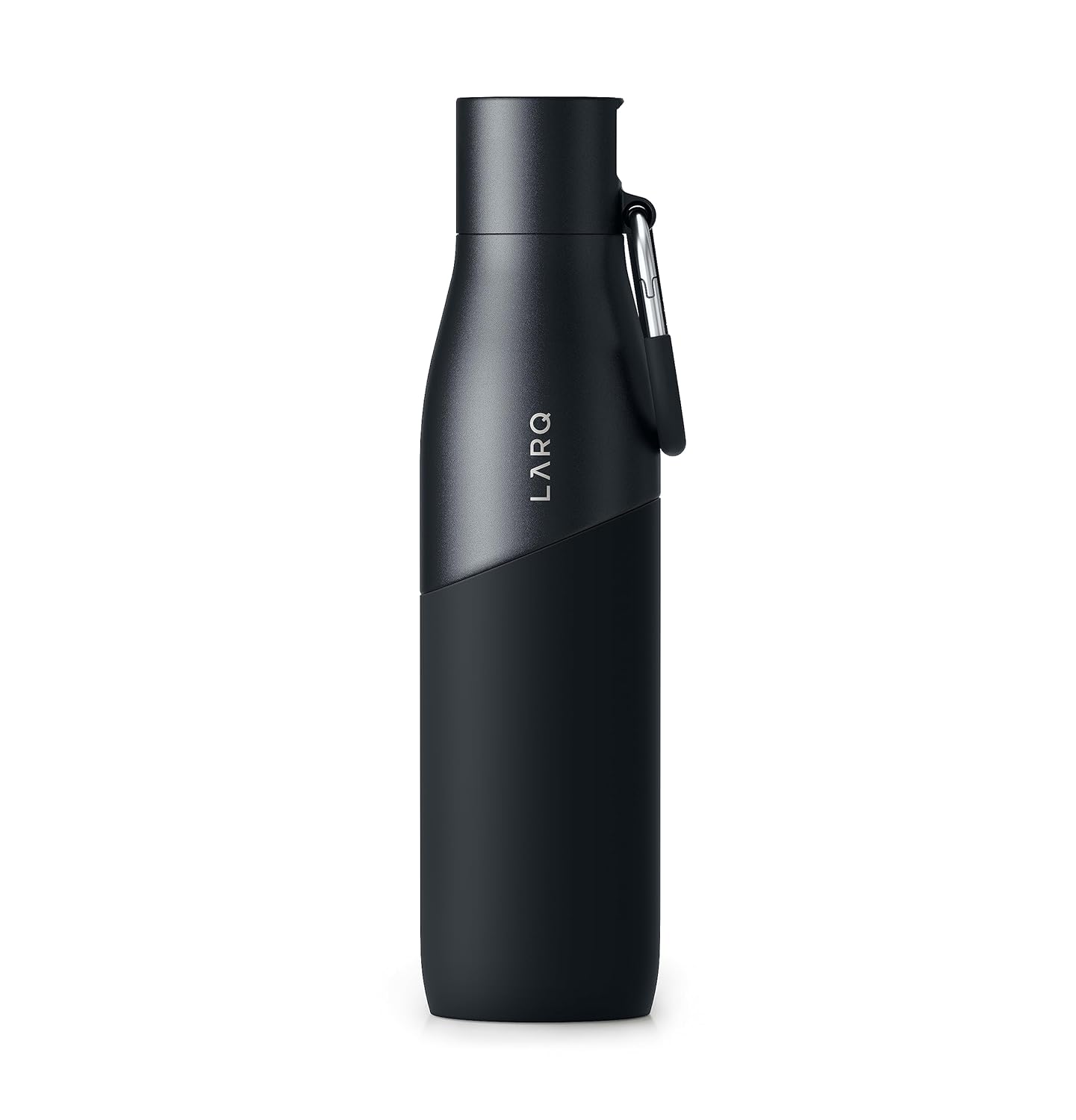 LARQ Bottle Movement Filtered - Lightweight Non-Insulated Stainless Steel Water Bottle BPA Free with Nano Zero Technology and Long-Lasting Filters, White/Pebble, 32oz
