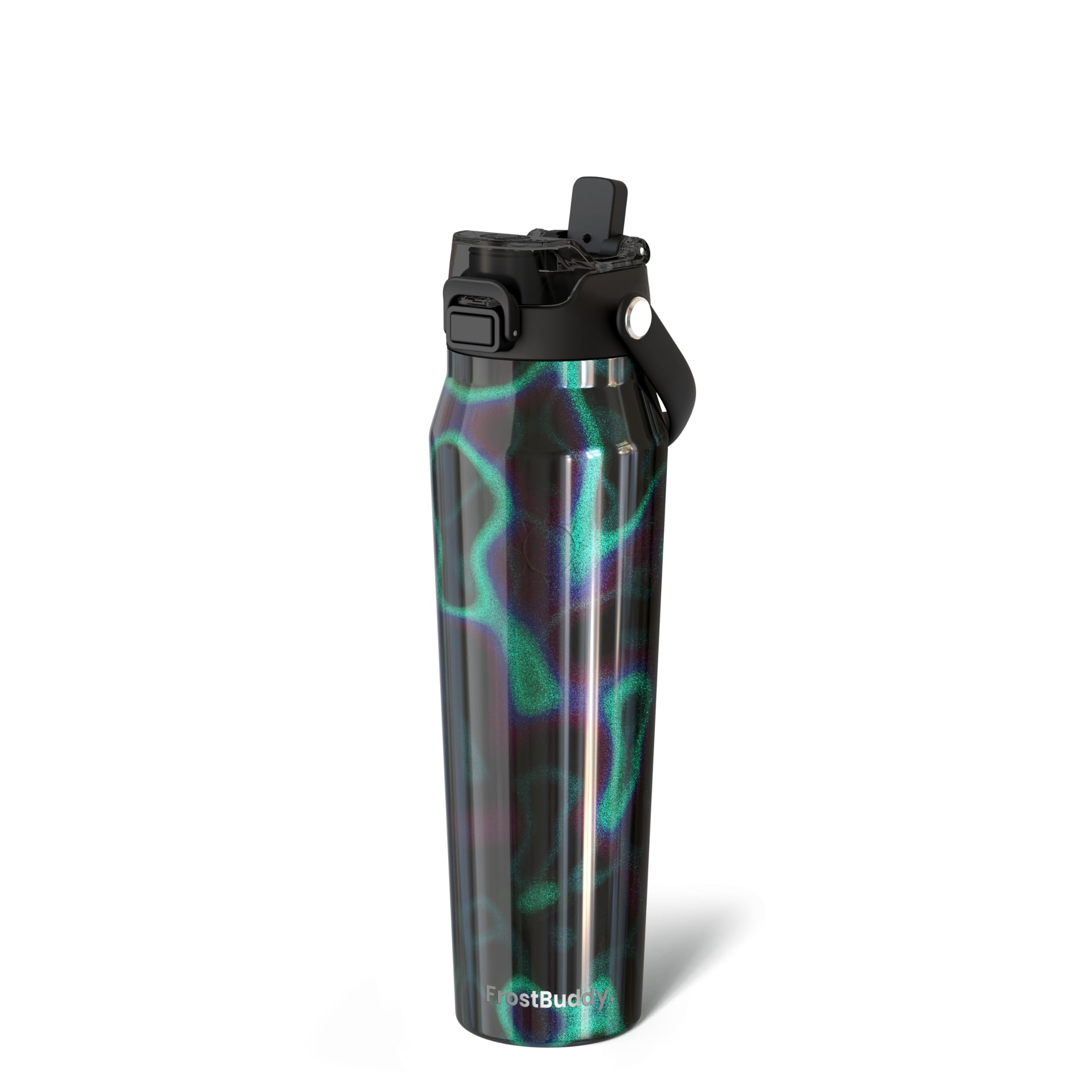 Frost Buddy 16oz Insulated Water Bottle with Straw & Chug Lid | Leak-Proof Stainless Steel | 24-Hours Cold | Sweat-Proof, Cup Holder Friendly | Ideal for Gym, Travel, Sports & Everyday Hydration